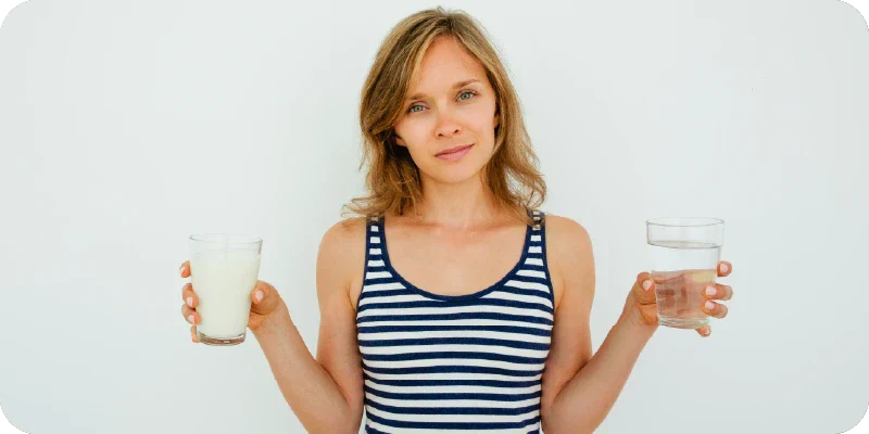 milk or water protein shakes