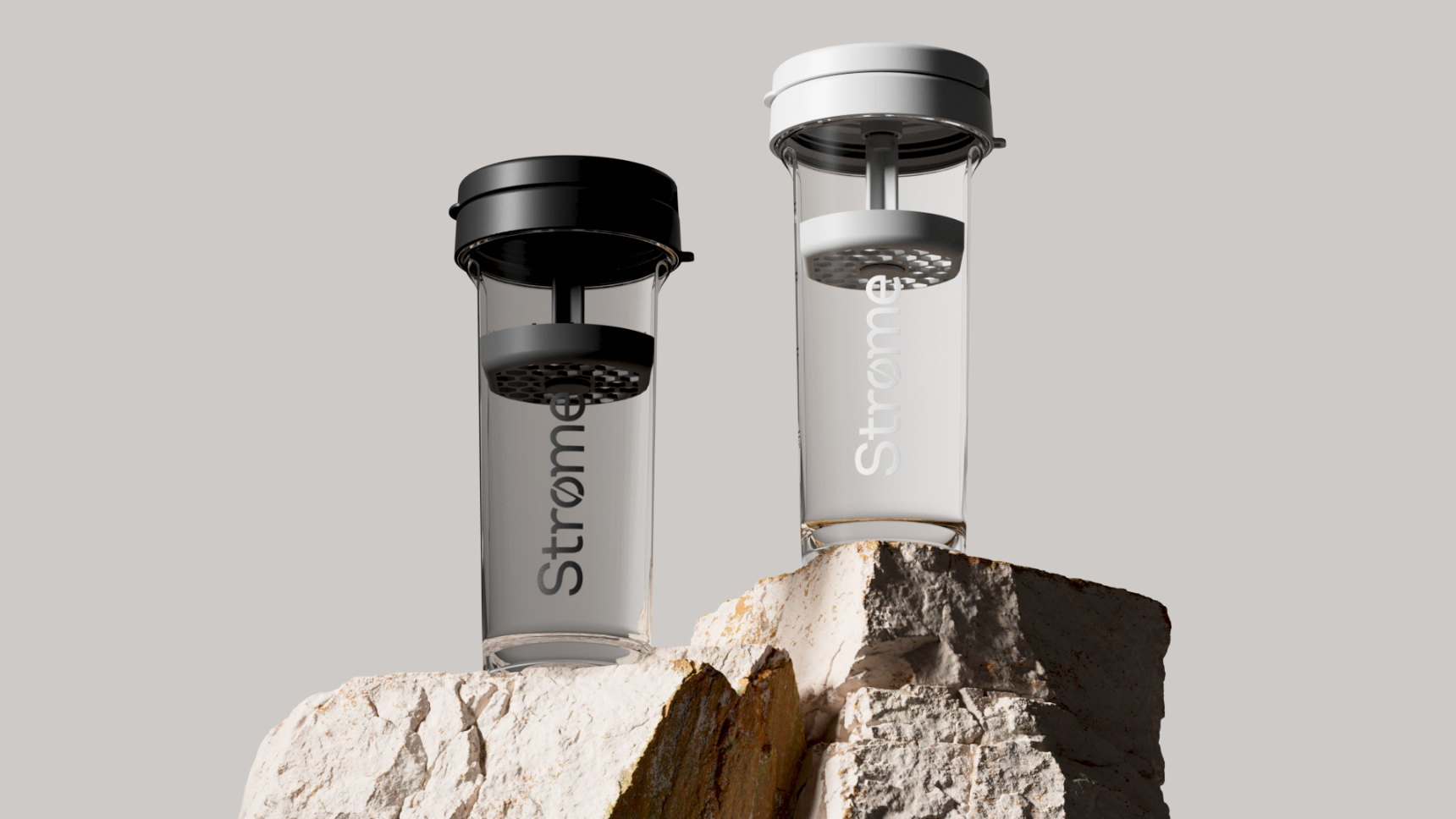 Black and white Stromeshaker on a rock